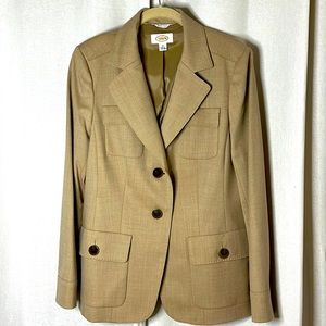 Vintage Talbots soft wool, camel color , fully lined blazer size 10